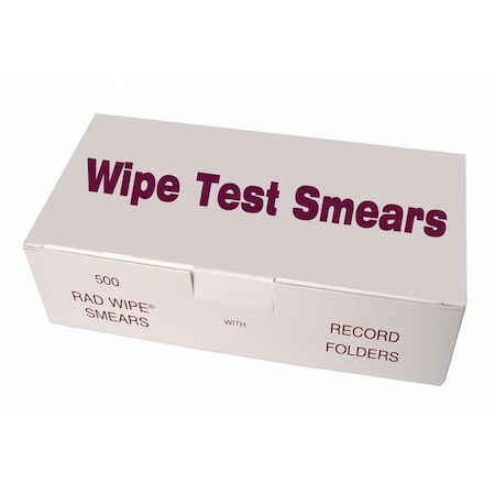 Radiation Service Wipe Test Smears w/ Record Folders, Velour, 500/PK 006-350